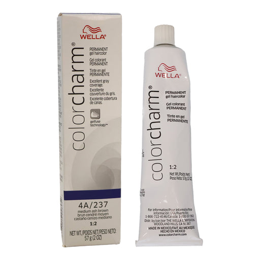 Wella Color Charm Permanent Gel Haircolor 4A/237 Medium Ash Brown, 2 Oz.
