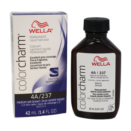 Wella Color Charm Permanent Liquid Haircolor 4A/237 Medium Ash Brown, 1.4 Oz.