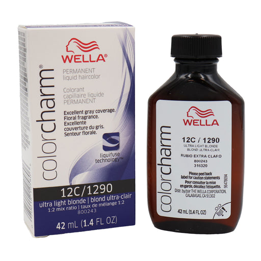 Wella Color Charm Permanent Liquid Haircolor 12C/1290 Ultra LIght Blonde 1.4 Oz.