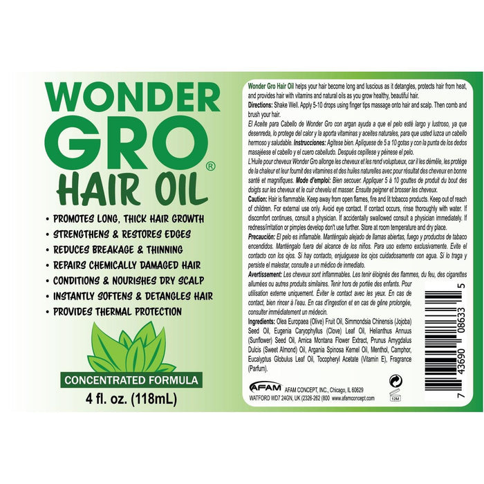 Wonder Gro Hair Growth Oil 4 Oz.