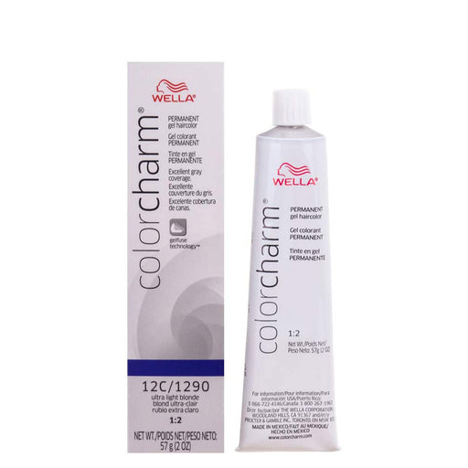 Wella Color Charm Permanent Gel Haircolor 12C/1290 Ultra Light Blonde 2 Oz.