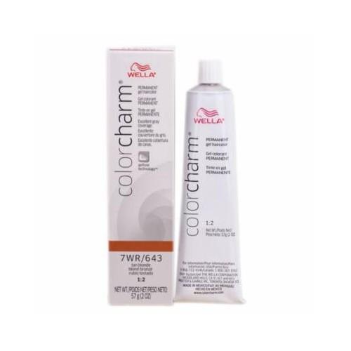 Wella Color Charm Permanent Gel Haircolor 7WR/643 Tan Blonde 2 Oz.