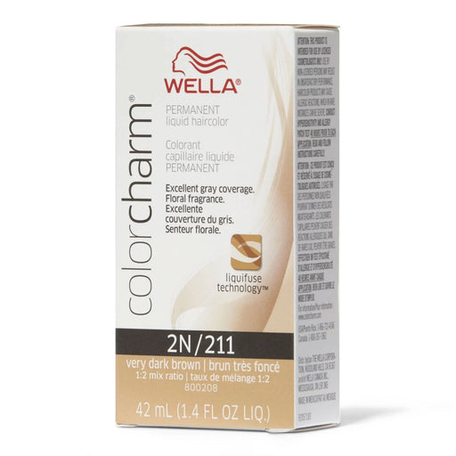 Wella Color Charm Permanent Liquid Haircolor 2N/211 Very Dark Brown 1.4 Oz.