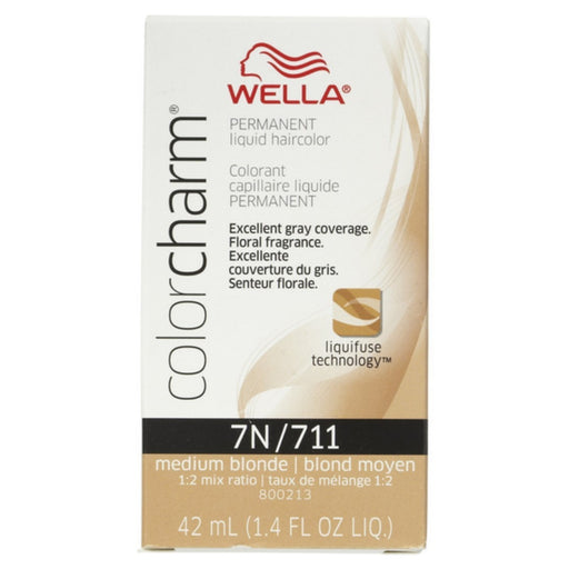 Wella Color Charm Permanent Liquid Haircolor 7N/711 Medium Blonde 1.4 Oz.