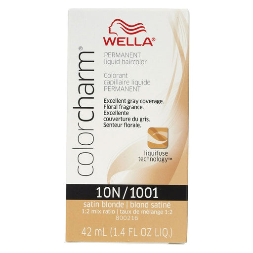 Wella Color Charm Permanent Liquid Haircolor 10N/1001 Satin Blonde 1.4 Oz.