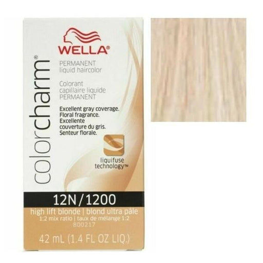 Wella Color Charm Permanent Liquid Haircolor 12N/1200 High Lift Blonde 1.4 Oz.