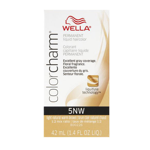 Wella Color Charm Permanent Liquid Haircolor 5NW Light Natural Warm Brown 1.4 Oz.