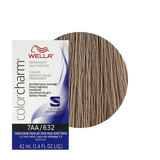 Wella Color Charm Permanent Liquid Haircolor 7AA/632 Medium Blonde Intense Ash 1.4 Oz.
