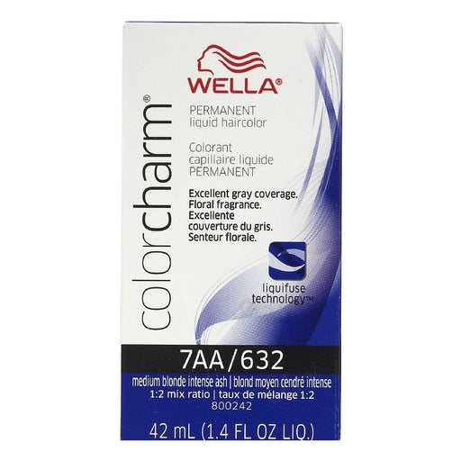 Wella Color Charm Permanent Liquid Haircolor 7AA/632 Medium Blonde Intense Ash 1.4 Oz.