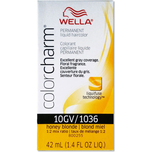 Wella Color Charm Permanent Liquid Haircolor 10GV/1036 Honey Blonde 1.4 Oz.
