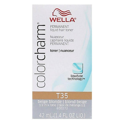 Wella Color Charm Permanent Liquid Hair Toner T35 Beige Blonde 1.4 Oz.