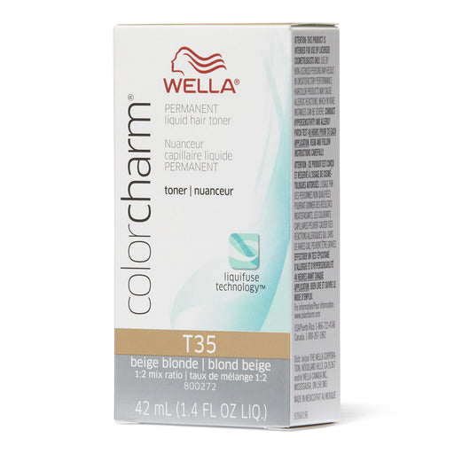 Wella Color Charm Permanent Liquid Hair Toner T35 Beige Blonde 1.4 Oz.