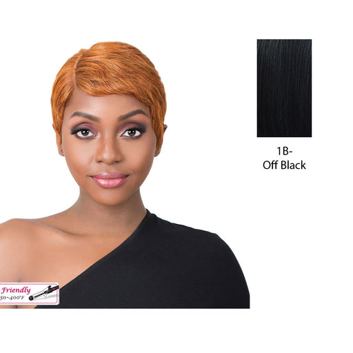 Zia Heat Friendly Synthetic Wig,Off Black
