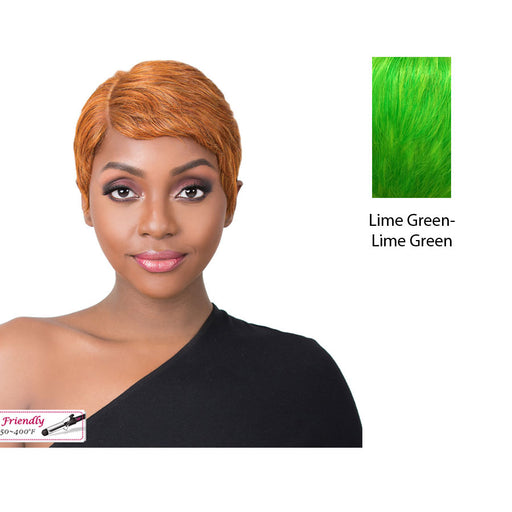 Zia Heat Friendly Synthetic Wig,Lime Green