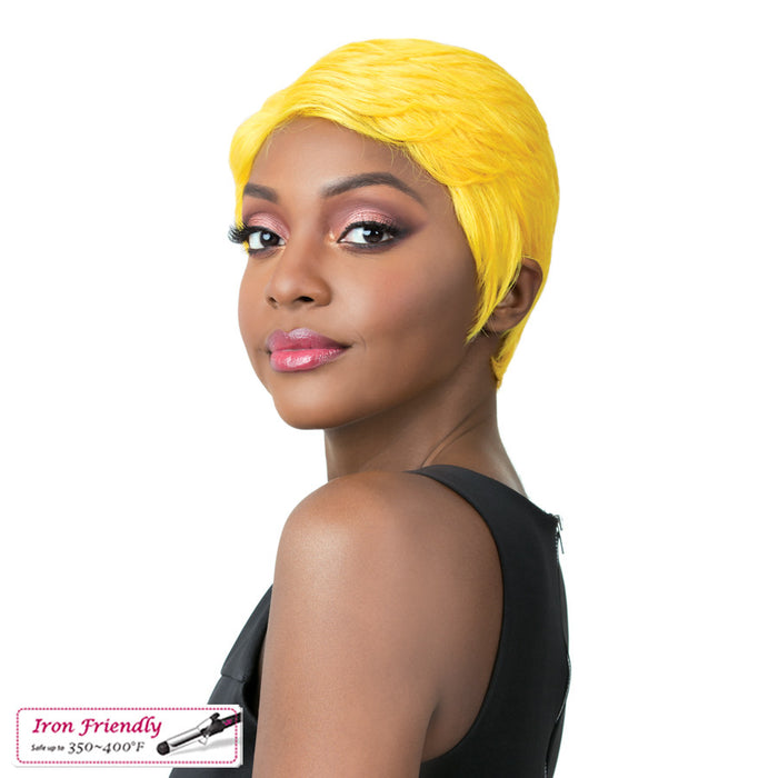 Zia Heat Friendly Synthetic Wig,Yellow