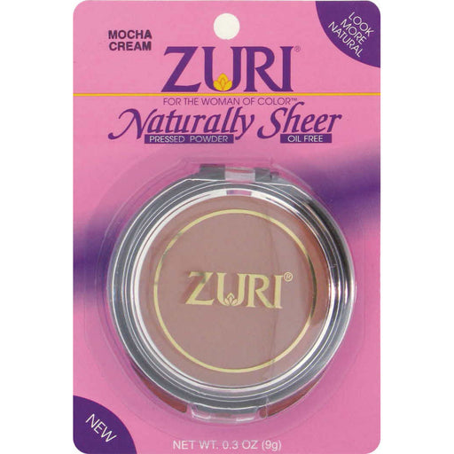 Zuri Naturally Sheer Pressed Powder, Oil Free, Mocha Cream